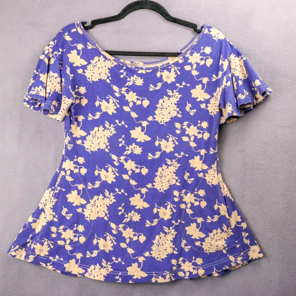 Effie's Heart The Marley Blouse - Rhododendron Print Cotton Pockets L